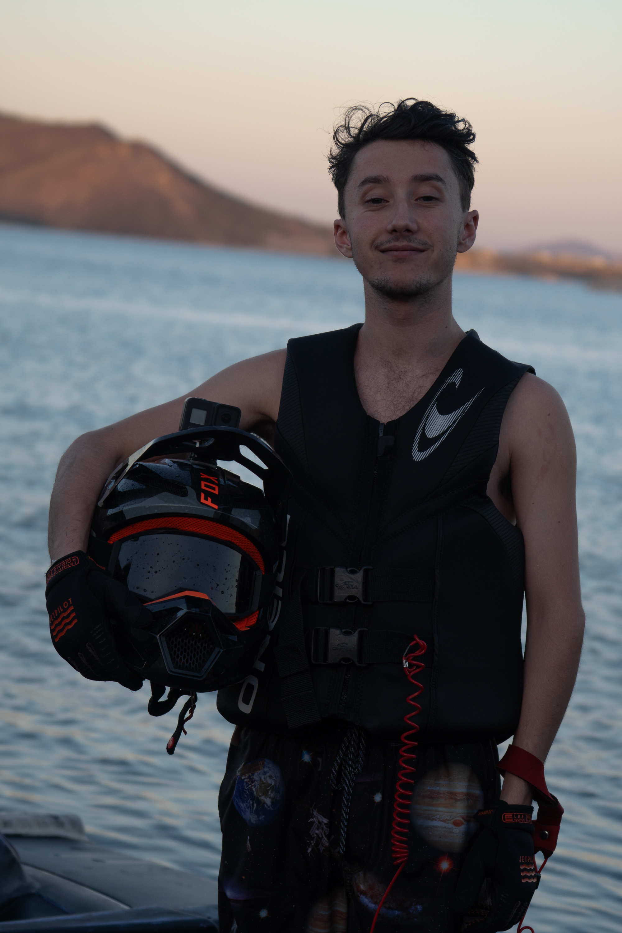 Man riding a jet ski during a photo session at Lake Pleasant, Arizona